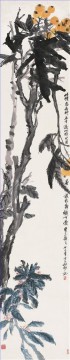 Níspero Wu cangshuo tradicional China Pinturas al óleo